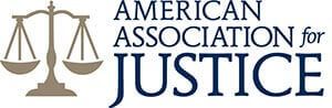 Logo Recognizing Hofmann & Schweitzer's affiliation with American Association for Justice